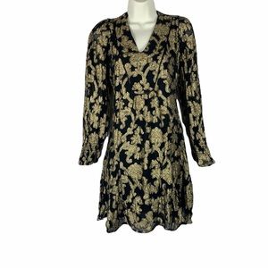 NWT ANTHROPOLOGIE METALLIC AND BLACK DRESS BY ANTHROPOLOGIE
